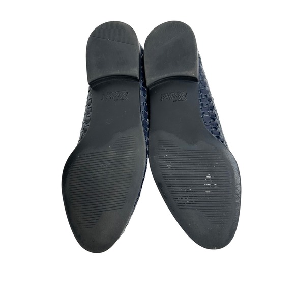 Trotters Navy Woven Patent Leather Loafer Flats Women Size 8.5 Wide Minimalist - Picture 7 of 7
